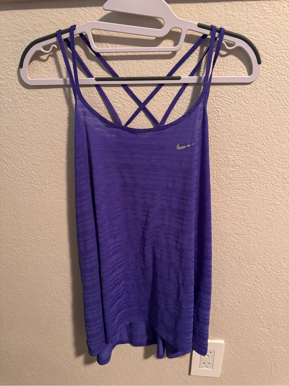 Nike Purple Crisscross-Strap Tank Top